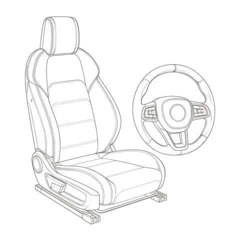 Craft the cabin — seats, dashboard and trim
